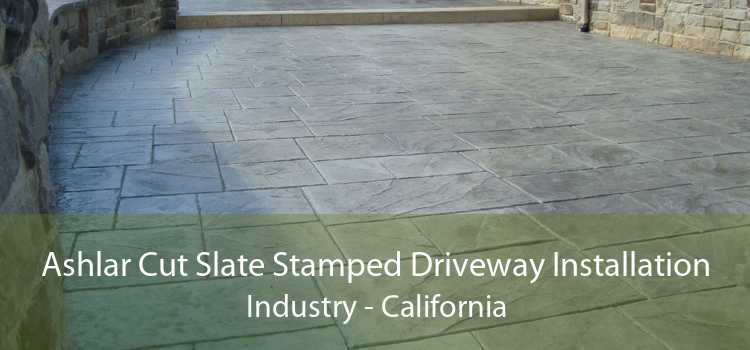 Ashlar Cut Slate Stamped Driveway Installation Industry - California