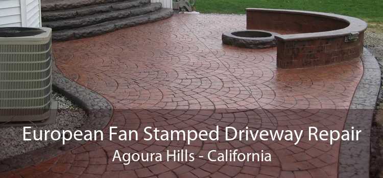 European Fan Stamped Driveway Repair Agoura Hills - California