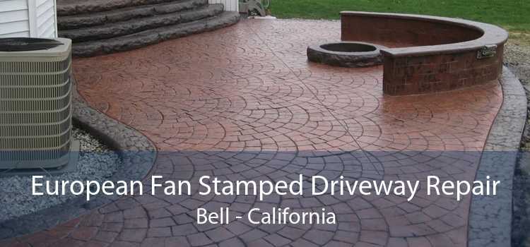 European Fan Stamped Driveway Repair Bell - California