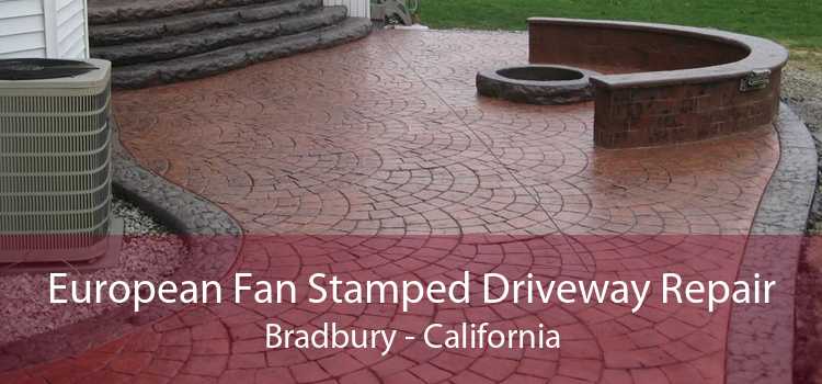 European Fan Stamped Driveway Repair Bradbury - California