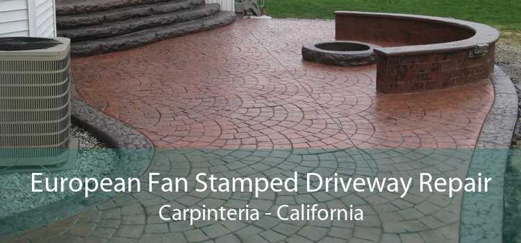European Fan Stamped Driveway Repair Carpinteria - California
