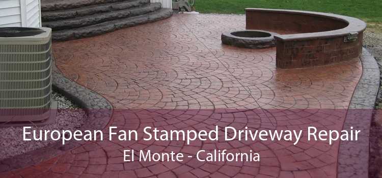 European Fan Stamped Driveway Repair El Monte - California