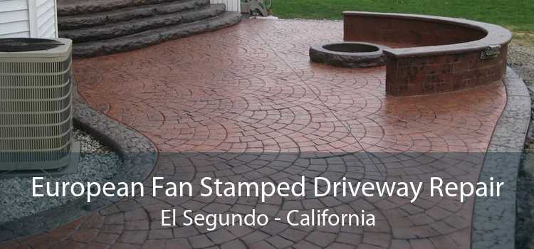 European Fan Stamped Driveway Repair El Segundo - California