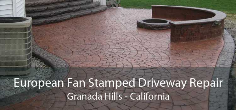 European Fan Stamped Driveway Repair Granada Hills - California