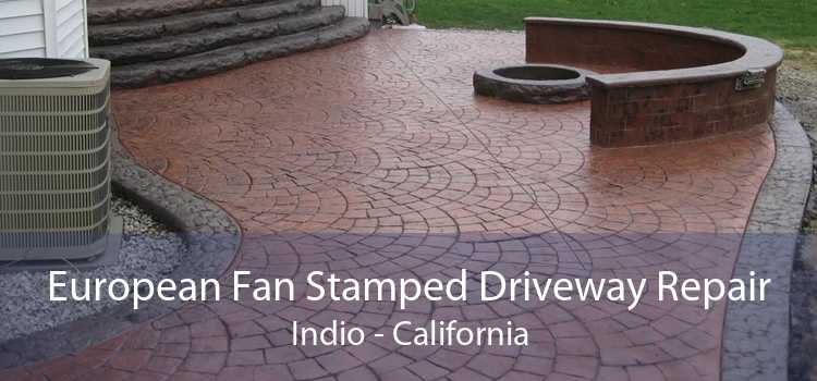 European Fan Stamped Driveway Repair Indio - California