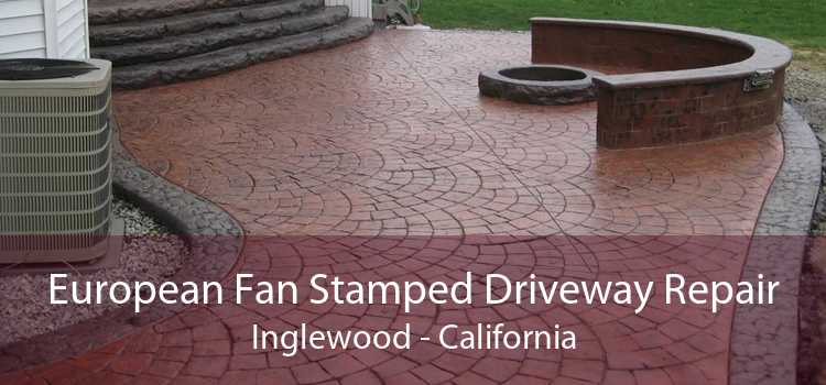 European Fan Stamped Driveway Repair Inglewood - California