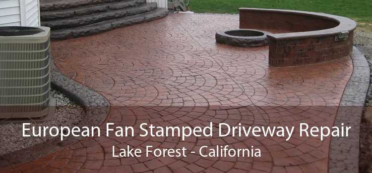 European Fan Stamped Driveway Repair Lake Forest - California