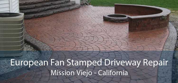 European Fan Stamped Driveway Repair Mission Viejo - California