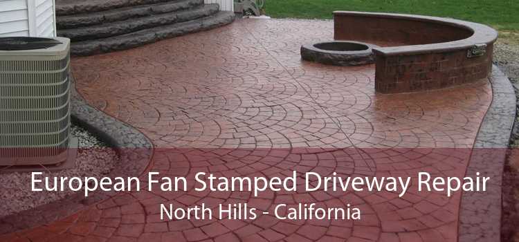 European Fan Stamped Driveway Repair North Hills - California