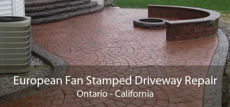 European Fan Stamped Driveway Repair Ontario - California