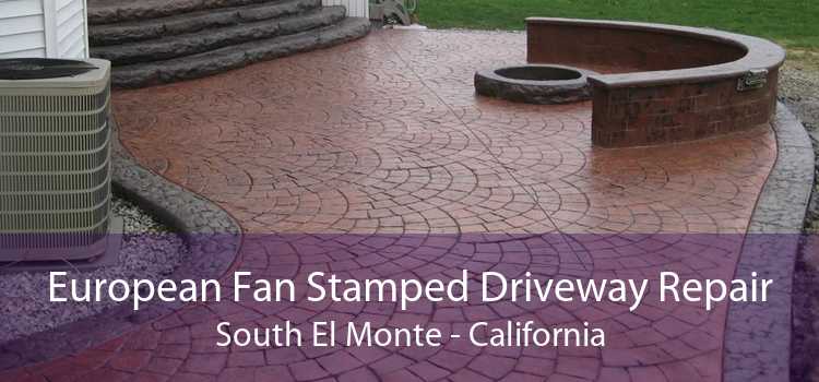 European Fan Stamped Driveway Repair South El Monte - California