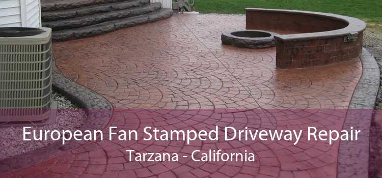 European Fan Stamped Driveway Repair Tarzana - California