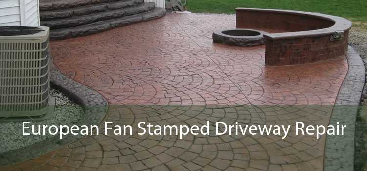 European Fan Stamped Driveway Repair 