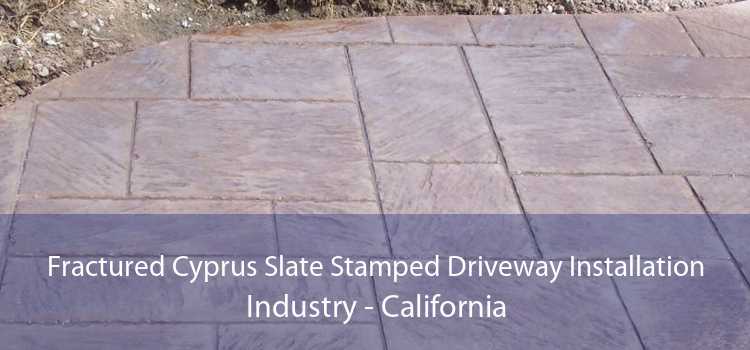 Fractured Cyprus Slate Stamped Driveway Installation Industry - California