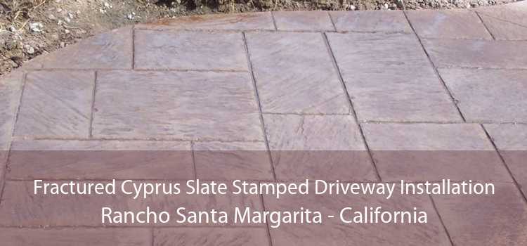 Fractured Cyprus Slate Stamped Driveway Installation Rancho Santa Margarita - California