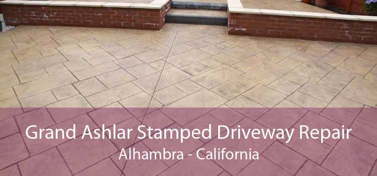 Grand Ashlar Stamped Driveway Repair Alhambra - California