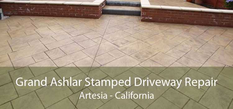Grand Ashlar Stamped Driveway Repair Artesia - California