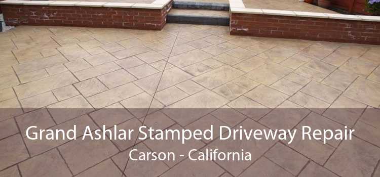 Grand Ashlar Stamped Driveway Repair Carson - California