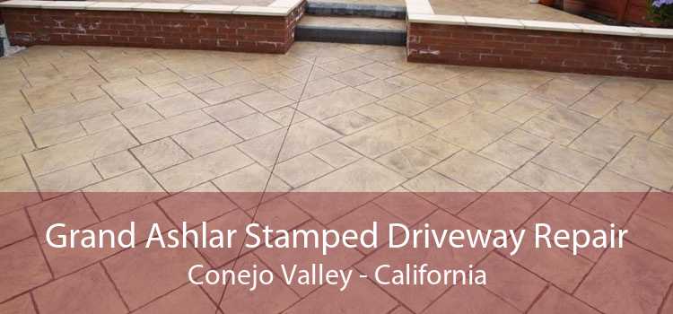 Grand Ashlar Stamped Driveway Repair Conejo Valley - California