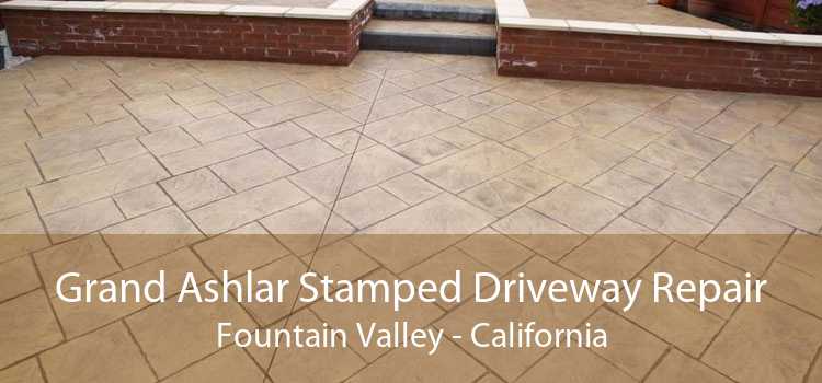 Grand Ashlar Stamped Driveway Repair Fountain Valley - California