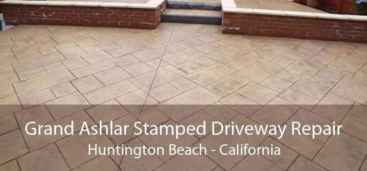 Grand Ashlar Stamped Driveway Repair Huntington Beach - California