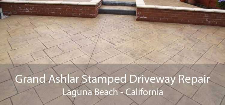 Grand Ashlar Stamped Driveway Repair Laguna Beach - California