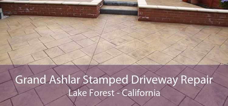 Grand Ashlar Stamped Driveway Repair Lake Forest - California