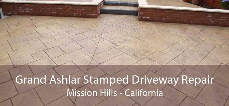 Grand Ashlar Stamped Driveway Repair Mission Hills - California