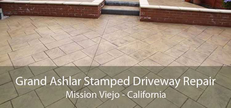 Grand Ashlar Stamped Driveway Repair Mission Viejo - California