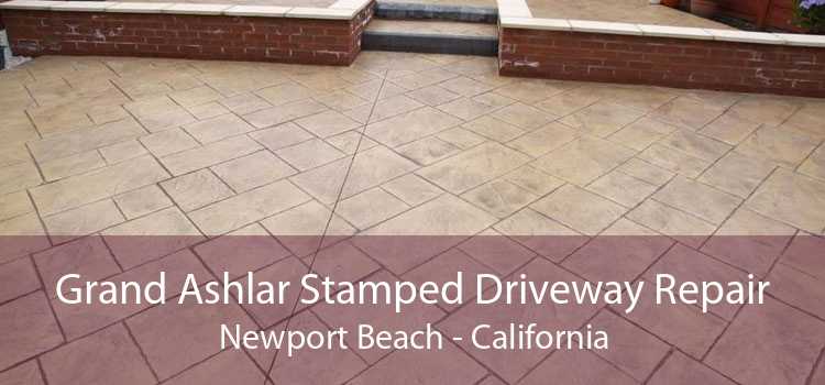 Grand Ashlar Stamped Driveway Repair Newport Beach - California