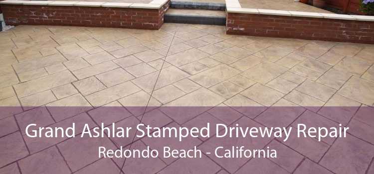 Grand Ashlar Stamped Driveway Repair Redondo Beach - California