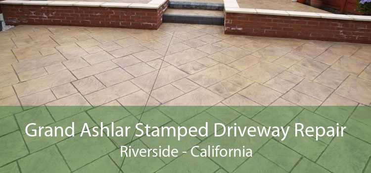 Grand Ashlar Stamped Driveway Repair Riverside - California
