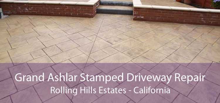 Grand Ashlar Stamped Driveway Repair Rolling Hills Estates - California