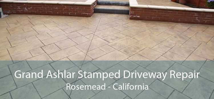 Grand Ashlar Stamped Driveway Repair Rosemead - California