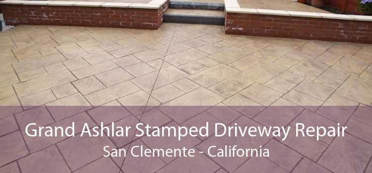 Grand Ashlar Stamped Driveway Repair San Clemente - California