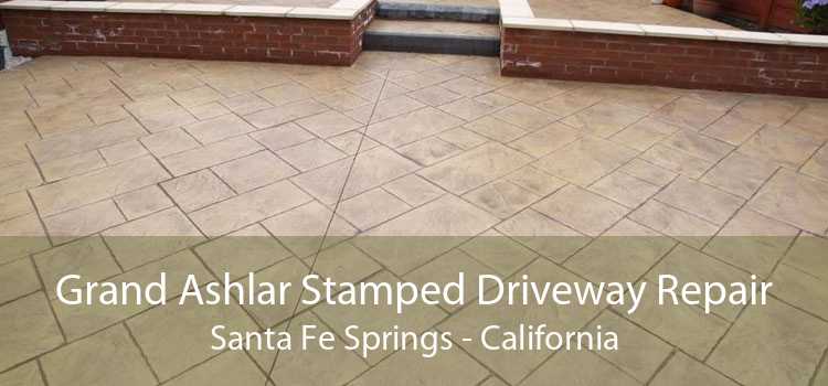 Grand Ashlar Stamped Driveway Repair Santa Fe Springs - California