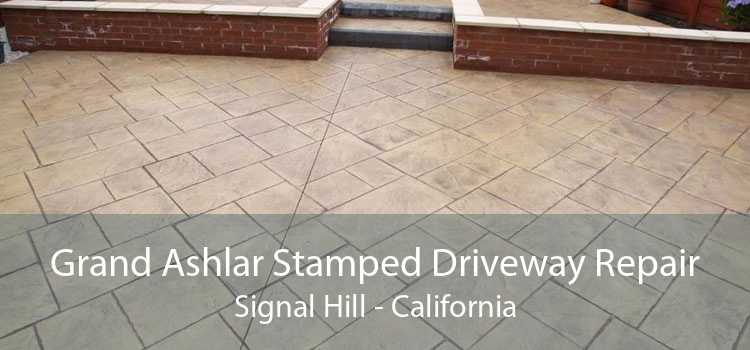 Grand Ashlar Stamped Driveway Repair Signal Hill - California