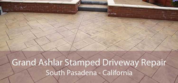 Grand Ashlar Stamped Driveway Repair South Pasadena - California