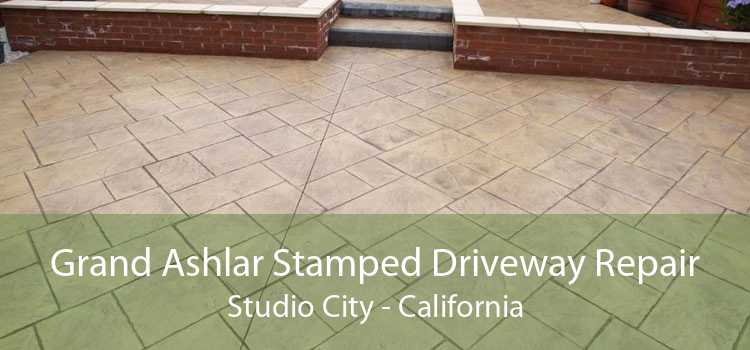 Grand Ashlar Stamped Driveway Repair Studio City - California