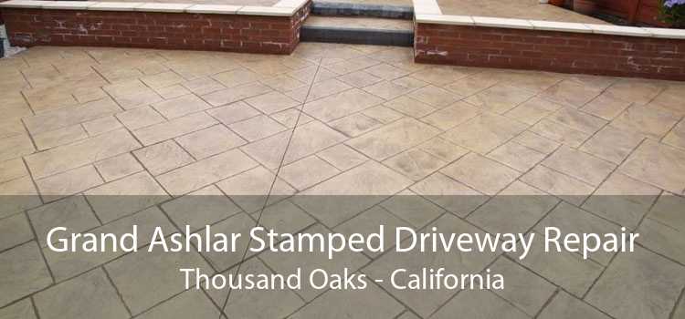 Grand Ashlar Stamped Driveway Repair Thousand Oaks - California