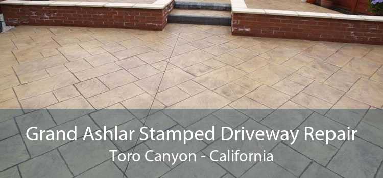 Grand Ashlar Stamped Driveway Repair Toro Canyon - California