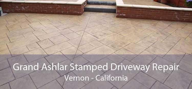 Grand Ashlar Stamped Driveway Repair Vernon - California