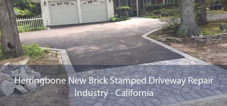 Herringbone New Brick Stamped Driveway Repair Industry - California