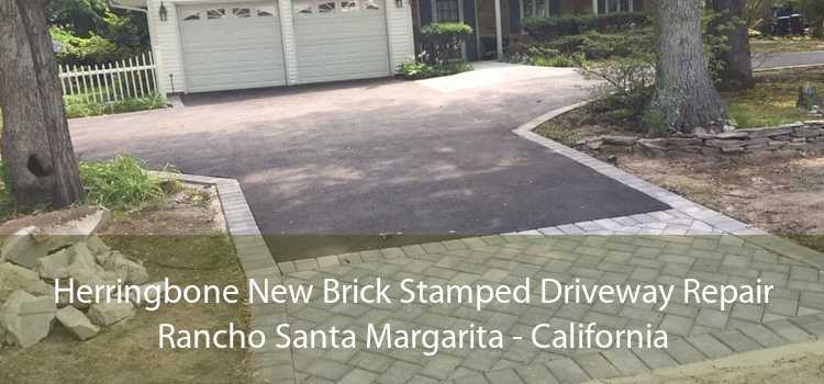Herringbone New Brick Stamped Driveway Repair Rancho Santa Margarita - California