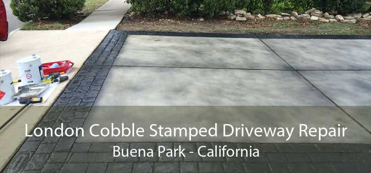 London Cobble Stamped Driveway Repair Buena Park - California