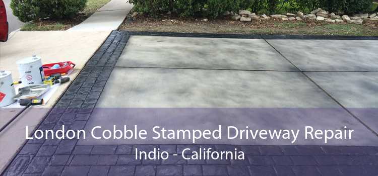 London Cobble Stamped Driveway Repair Indio - California