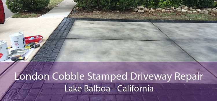 London Cobble Stamped Driveway Repair Lake Balboa - California