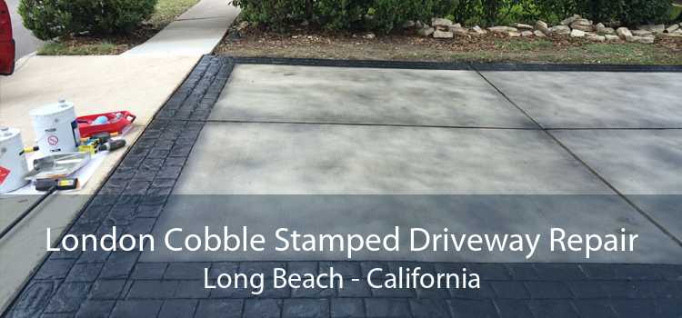 London Cobble Stamped Driveway Repair Long Beach - California