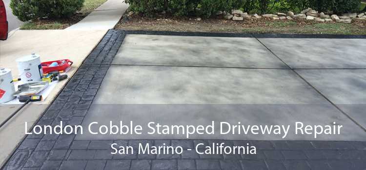 London Cobble Stamped Driveway Repair San Marino - California