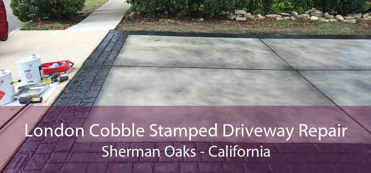 London Cobble Stamped Driveway Repair Sherman Oaks - California